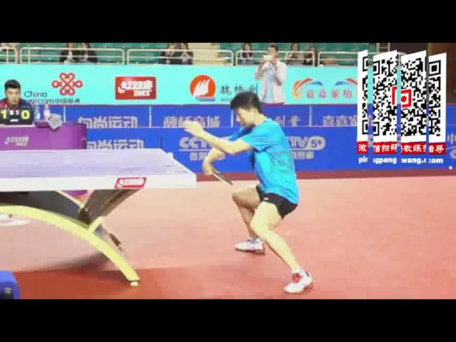 馬龍慢動作教学第25集: 马龙反手拉下旋球多角度超级慢动作